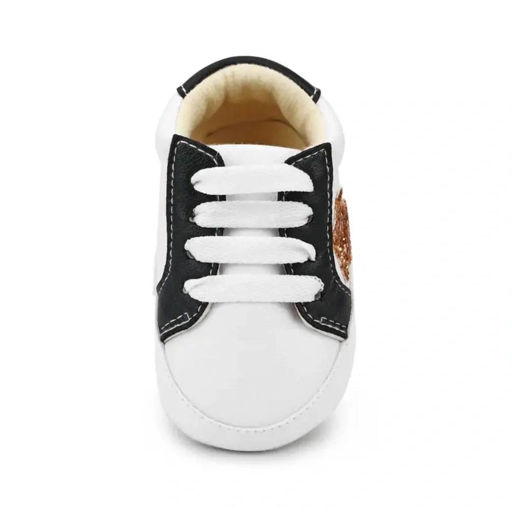 Adorable sequin star infant sneakers